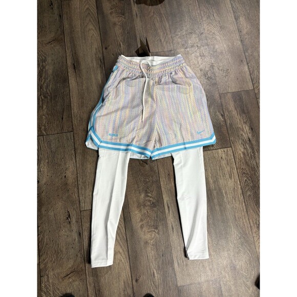 NIKE LEBRON DNA 6" DRI-FIT 3-IN-1 SHORTS PANTS WHITE/BLUE FZ1058-121 Men’s Small - Picture 3 of 13